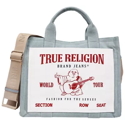 True Religion Ace Mega Pocket Buddha Tote – Denim World Tour Bag