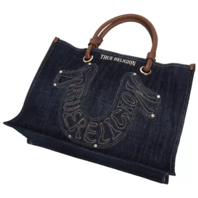 True Religion Andi Horseshoe Appliqué Denim Tote