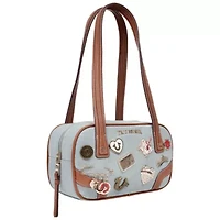 True Religion Arbor Multi Pin Logo Denim Satchel