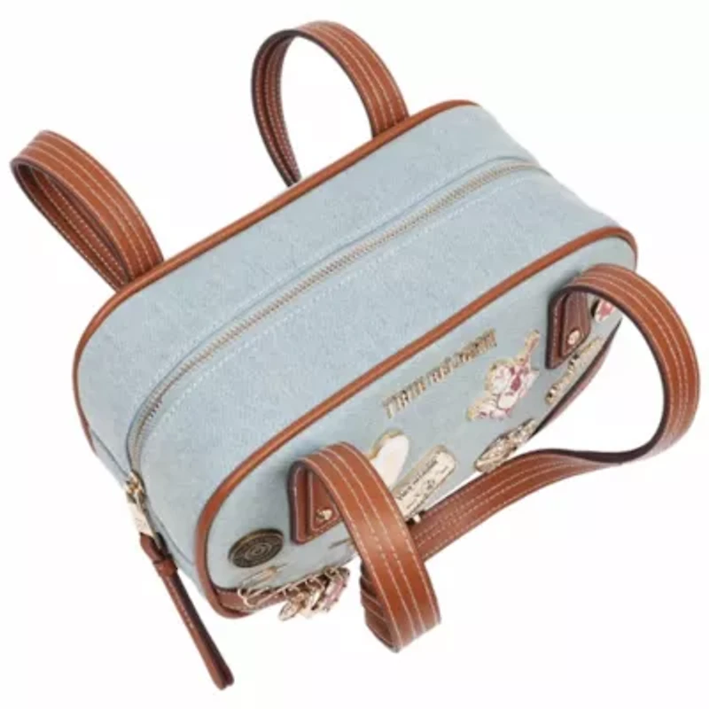 True Religion Arbor Multi Pin Logo Denim Satchel