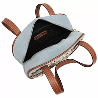 True Religion Arbor Multi Pin Logo Denim Satchel