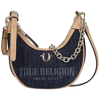 True Religion Bailey Denim & PU Hobo Bag – Dark Denim