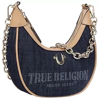 True Religion Bailey Denim & PU Hobo Bag – Dark Denim