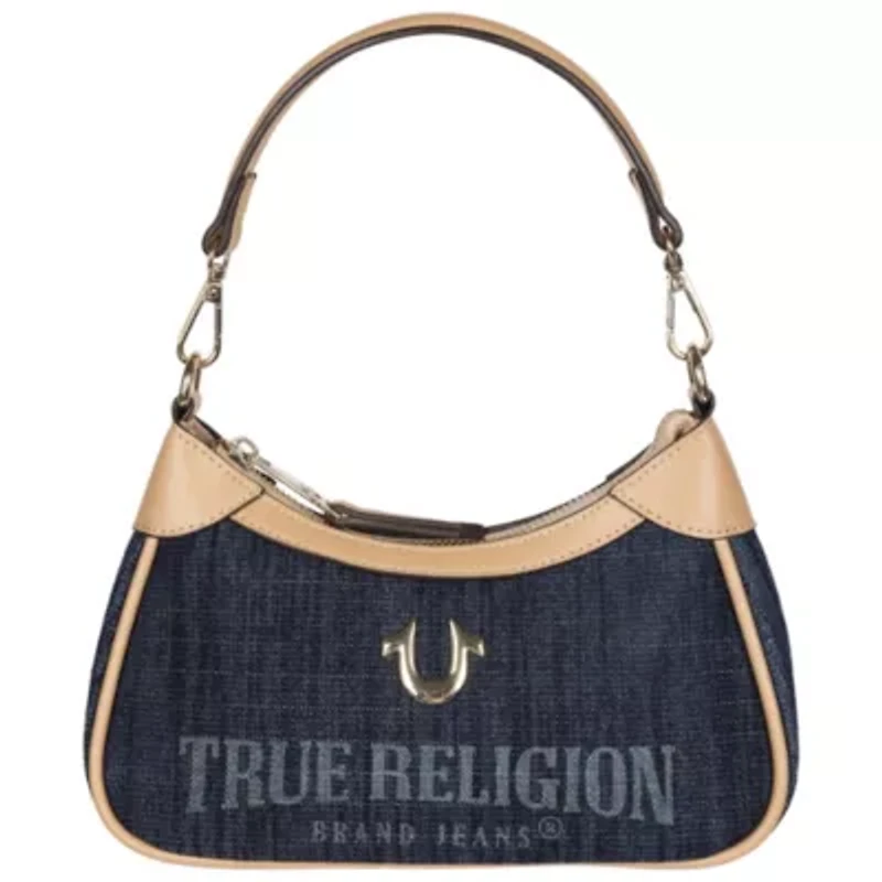 True Religion Bailey Denim & PU Hobo Bag – Dark Denim