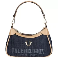 True Religion Bailey Denim & PU Hobo Bag – Dark Denim