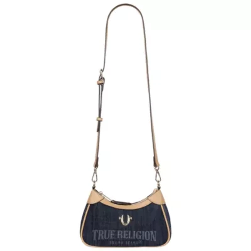 True Religion Bailey Denim & PU Hobo Bag – Dark Denim