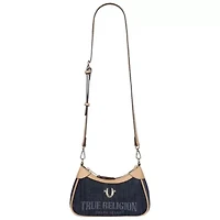 True Religion Bailey Denim & PU Hobo Bag – Dark Denim