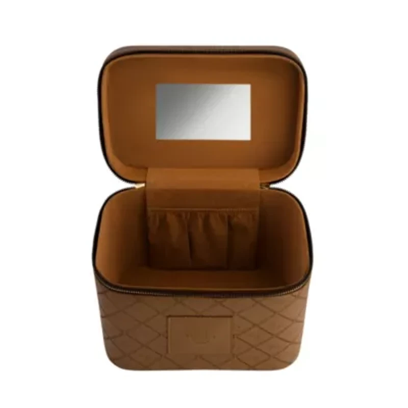 True Religion large Cosmetic case with mirror