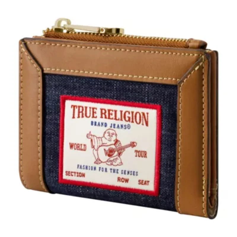 True Religion Buddha Patch Small Denim Wallet