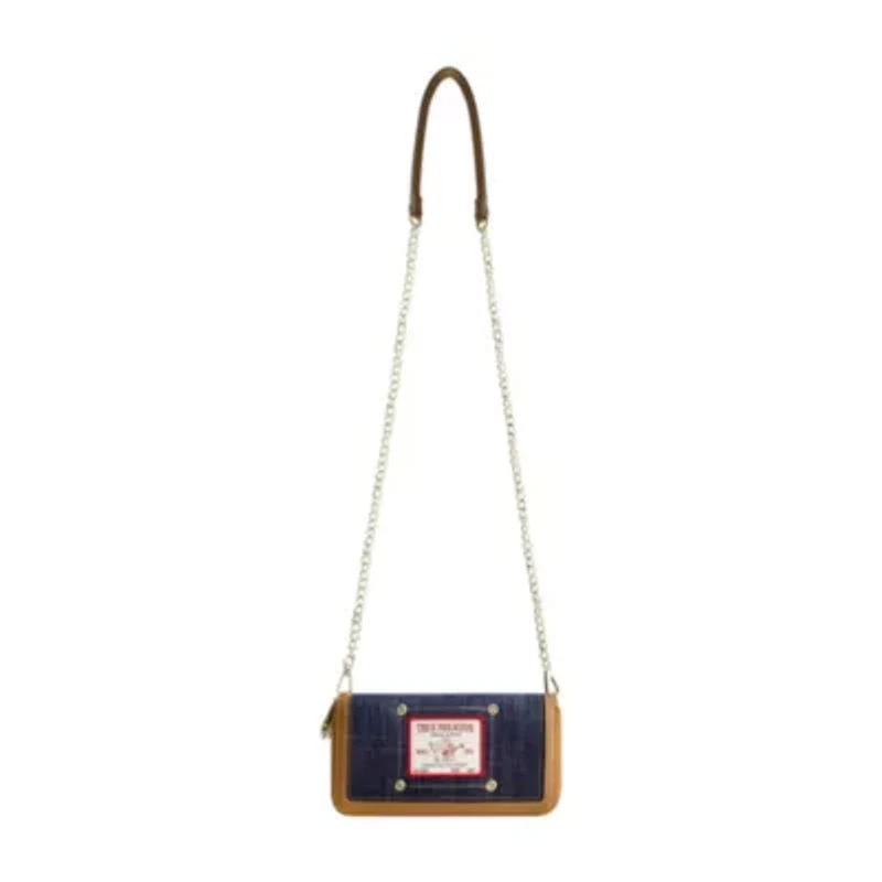 True Religion Buddha Patch Double Zip Chain Wallet