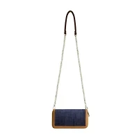 True Religion Buddha Patch Double Zip Chain Wallet