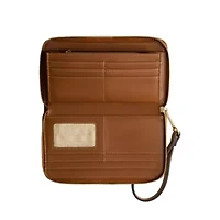 True Religion Buddha Patch Zip Around Wristlet