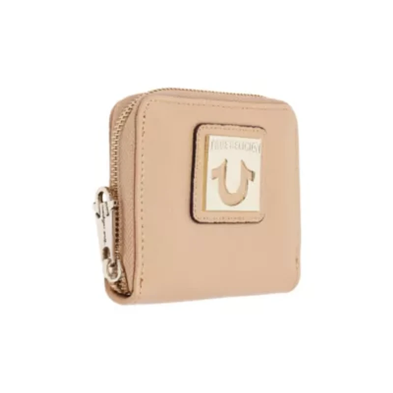 True Religion Horseshoe Plaque Mini Zip-Around Wallet