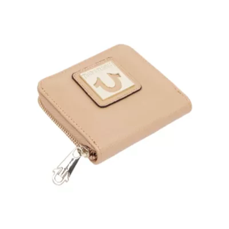 True Religion Horseshoe Plaque Mini Zip-Around Wallet