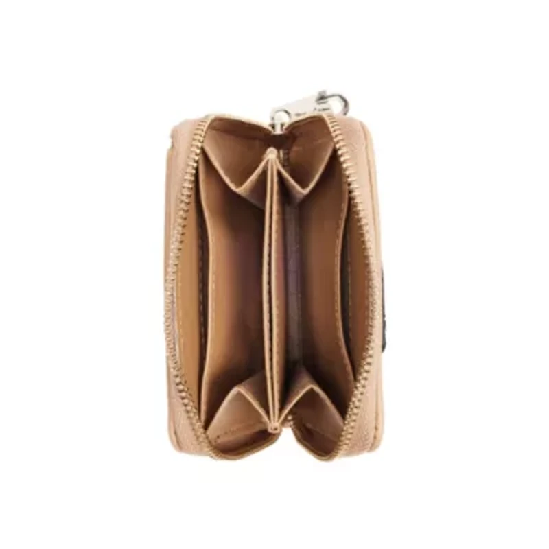 True Religion Horseshoe Plaque Mini Zip-Around Wallet