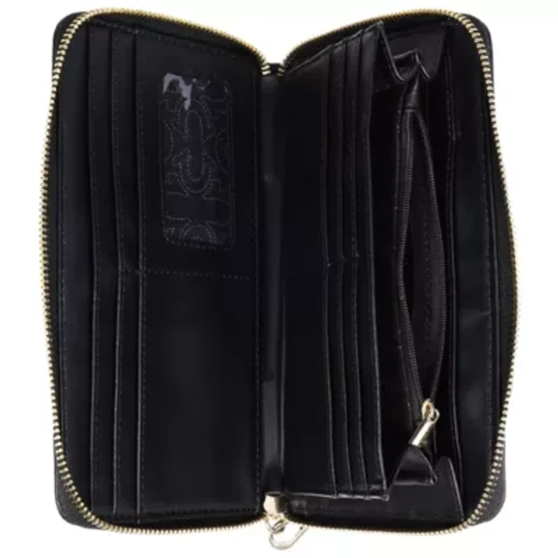 True Religion East/West Zip-Around Wallet