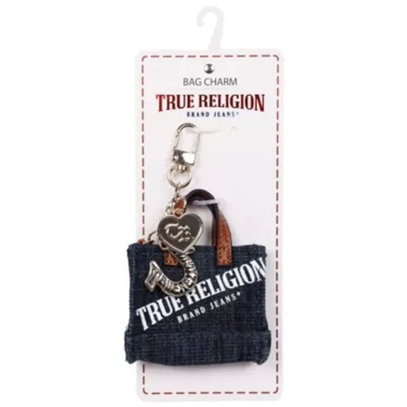 True Religion Mini Denim Tote Bag Charm