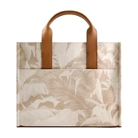 Tommy Bahama Leather Trim Medium Floral Tote