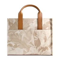 Tommy Bahama Leather Trim Medium Floral Tote