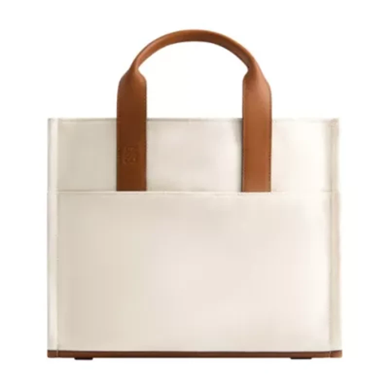 Tommy Bahama Solid Canvas Medium Tote with Leather Trim