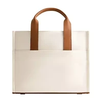 Tommy Bahama Solid Canvas Medium Tote with Leather Trim