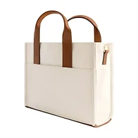 Tommy Bahama Solid Canvas Medium Tote with Leather Trim