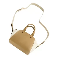 Tommy Bahama Large Satchel with Debossed Logo and Straw Accents