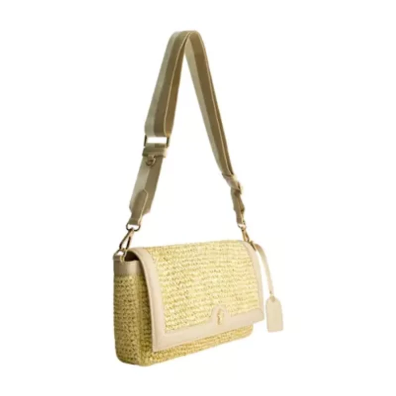 Tommy Bahama Soft Straw Long Flap Crossbody