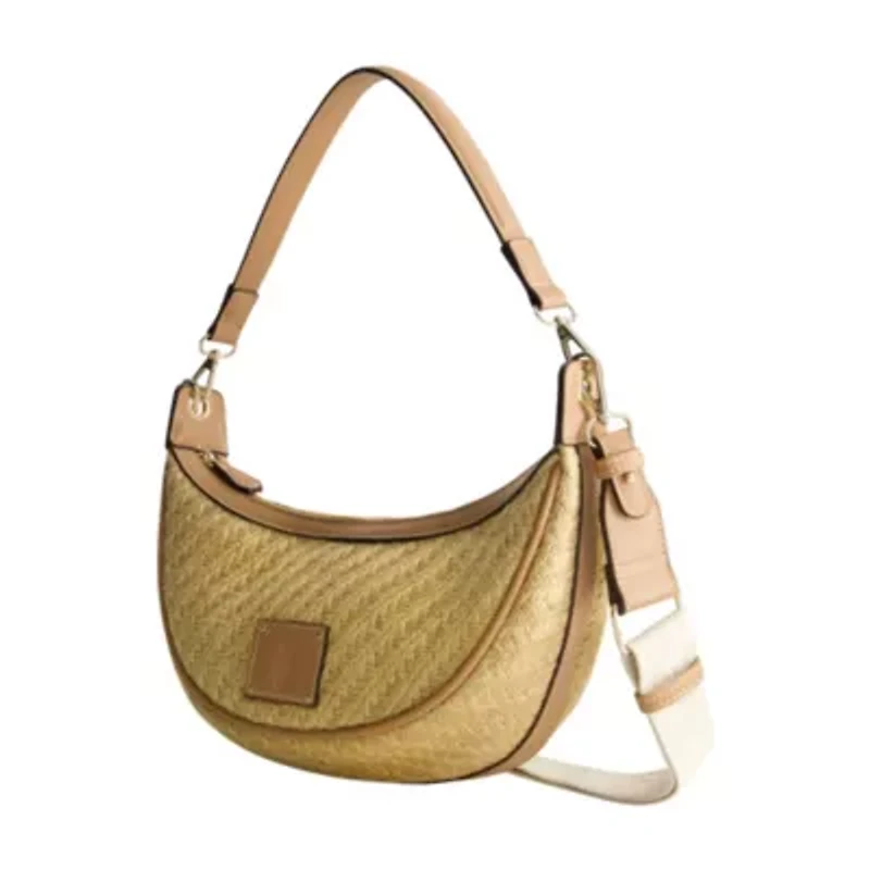 Tommy Bahama Raffia Crescent Hobo Bag