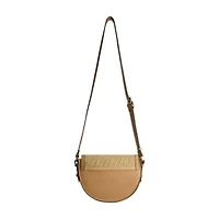 Tommy Bahama Raffia/PU Crossbody Flap Bag