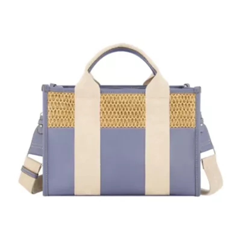 Tommy Bahama Raffia/PU Logo Webbing Modern Tote