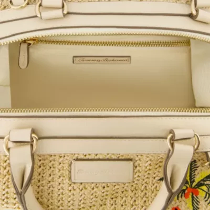 Tommy Bahama Flamingo Embroidery Satchel