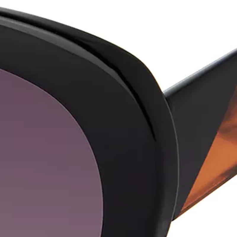 Two Tone Round Frame Sunglasses