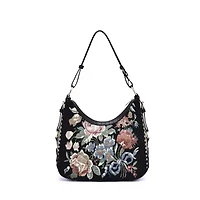 Flower Shop Beaded Hobo Bag