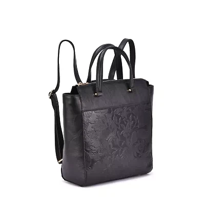 Shia Embossed Floral Convertible Backpack - Shoulder Bag