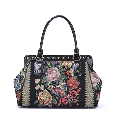 Vintage Flower Shop Hand Beaded Weekender