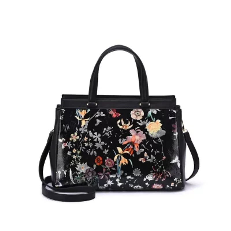 Stellan Floral Print Satchel Bag