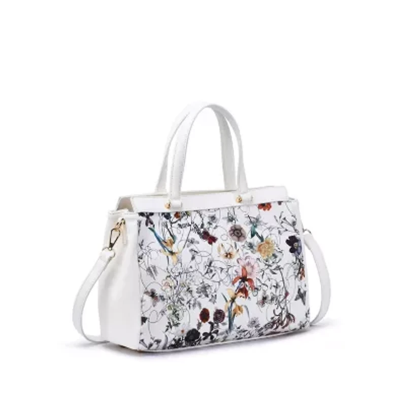 Stellan Floral Print Satchel Bag