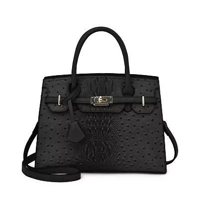 Virginia Ostrich Pattern Satchel