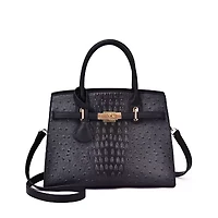 Virginia Ostrich Pattern Satchel