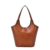 Clio Croc Embossed Tote with Wristlet Pouch