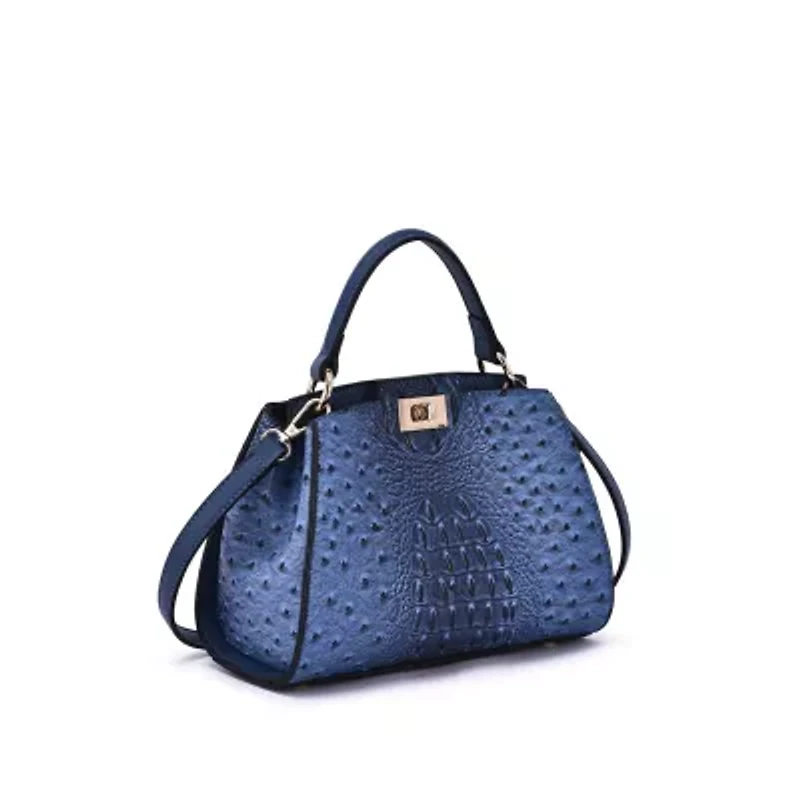 Ozzie Ostrich Pattern Mini Satchel