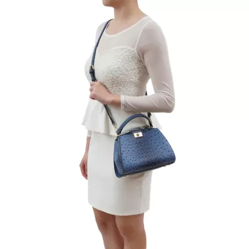 Ozzie Ostrich Pattern Mini Satchel