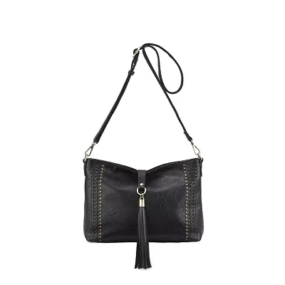 Raven Whipstitch and Studded Crossbody