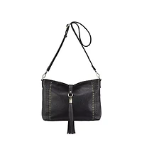 Raven Whipstitch and Studded Crossbody