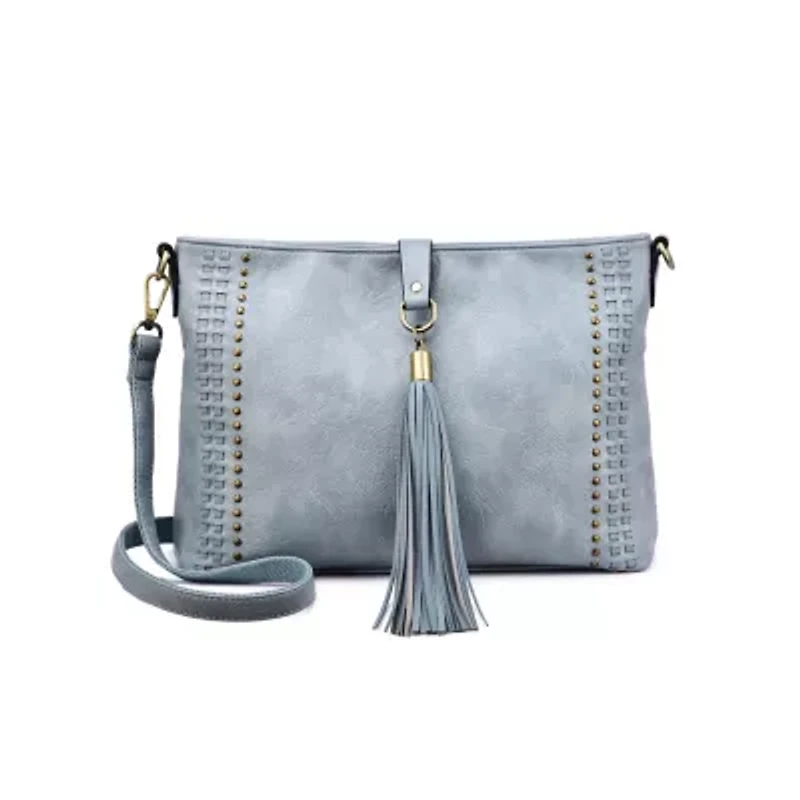 Raven Whipstitch and Studded Crossbody