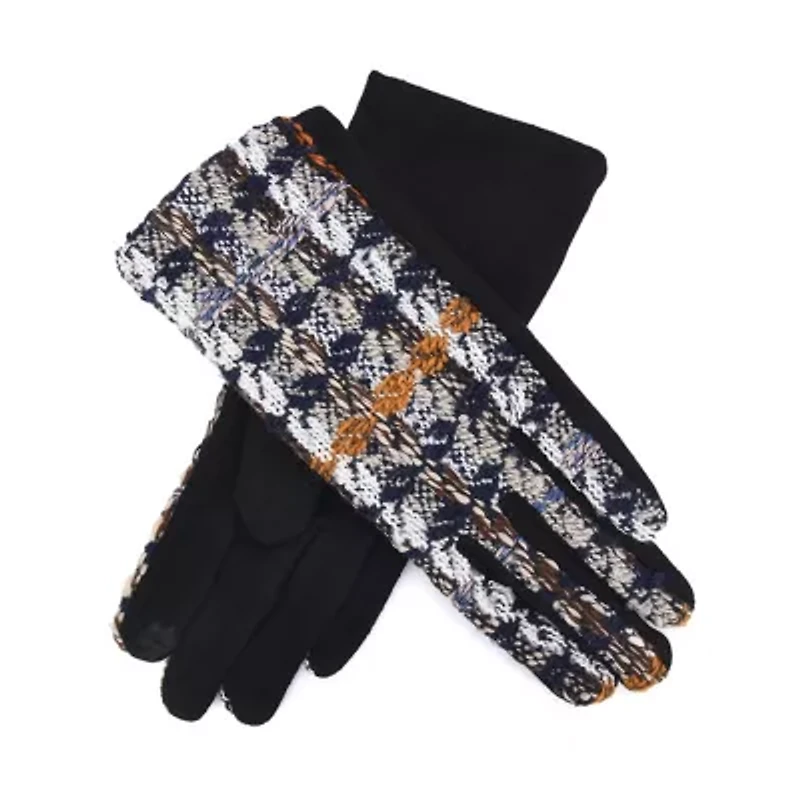Women Plaid Winter Tartan Gloves