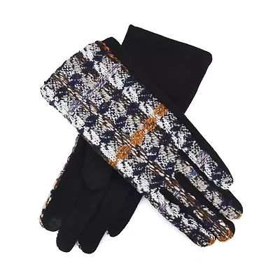 Women Plaid Winter Tartan Gloves