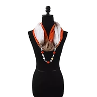 Gradient Color Infinity Scarf with Necklace
