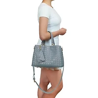 Maeve Woven Embossed Satchel